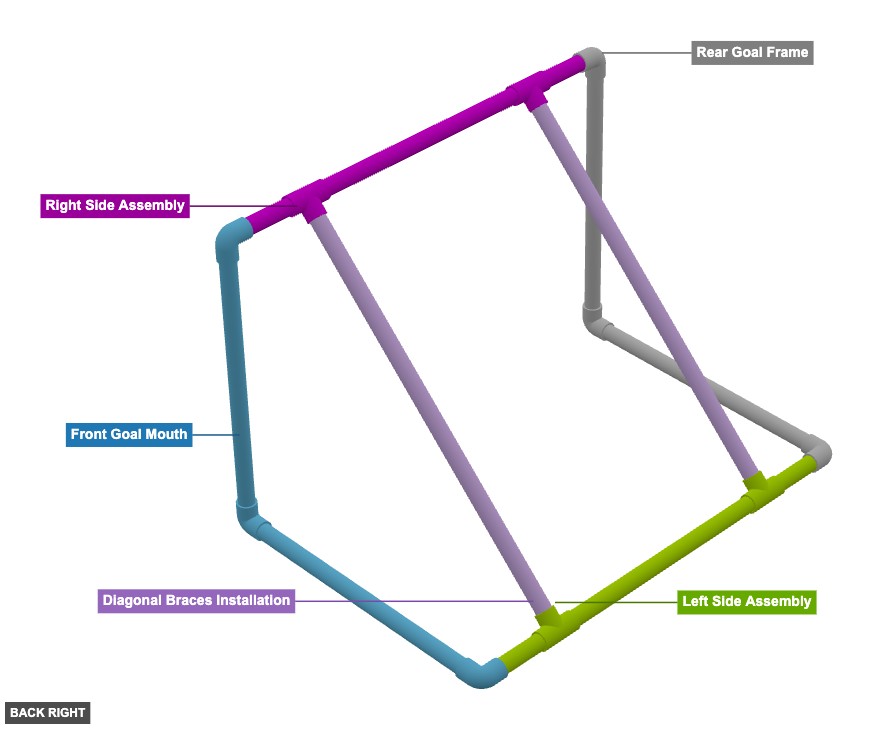 Small PVC Soccer Goal 2 - Overview back_right