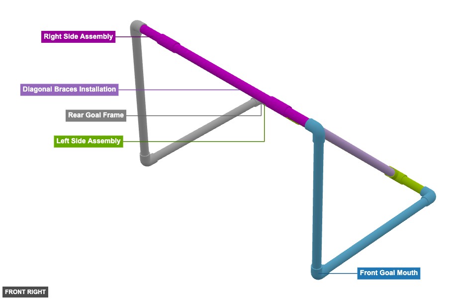 Small PVC Soccer Goal 2 - Overview front_right