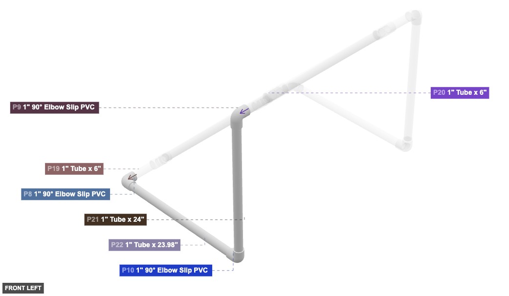 Assembly of Rear Goal Frame - front_left