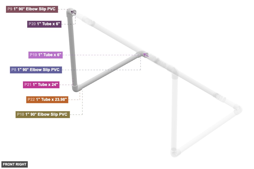 Assembly of Rear Goal Frame - front_right