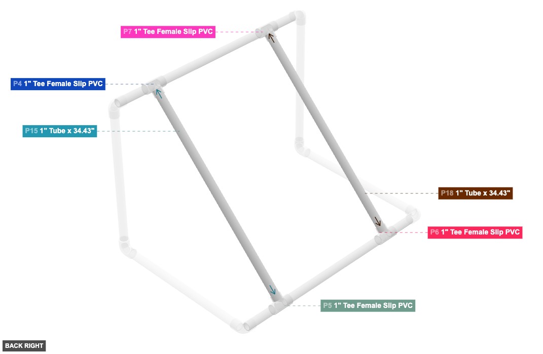 Assembly of Diagonal Braces Installation - back_right