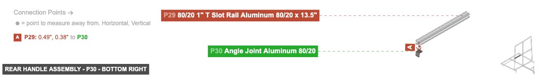 Rear Handle Assembly - Part Angle Joint Aluminum 80/20 - bottom_right