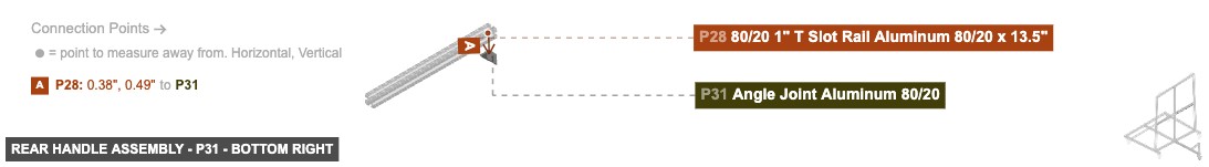 Rear Handle Assembly - Part Angle Joint Aluminum 80/20 - bottom_right