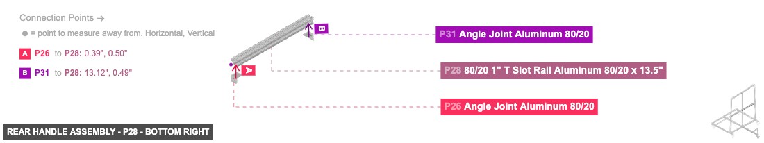 Rear Handle Assembly - Part 80/20 1