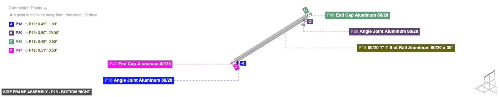 Side Frame Assembly - Part 80/20 1