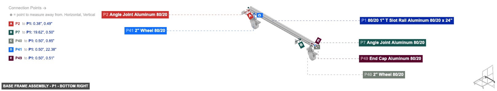 Base Frame Assembly - Part 80/20 1