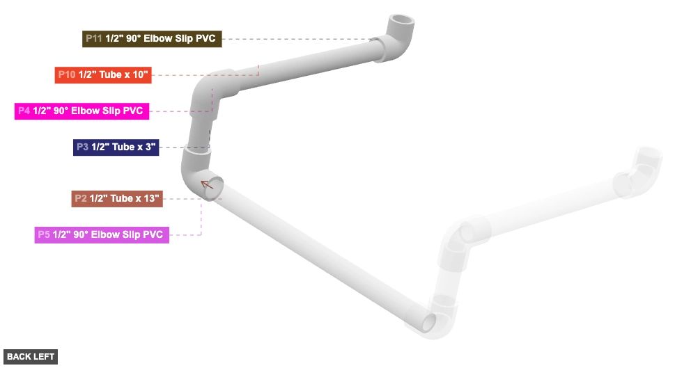 Assembly of Right Support Arm - back_left