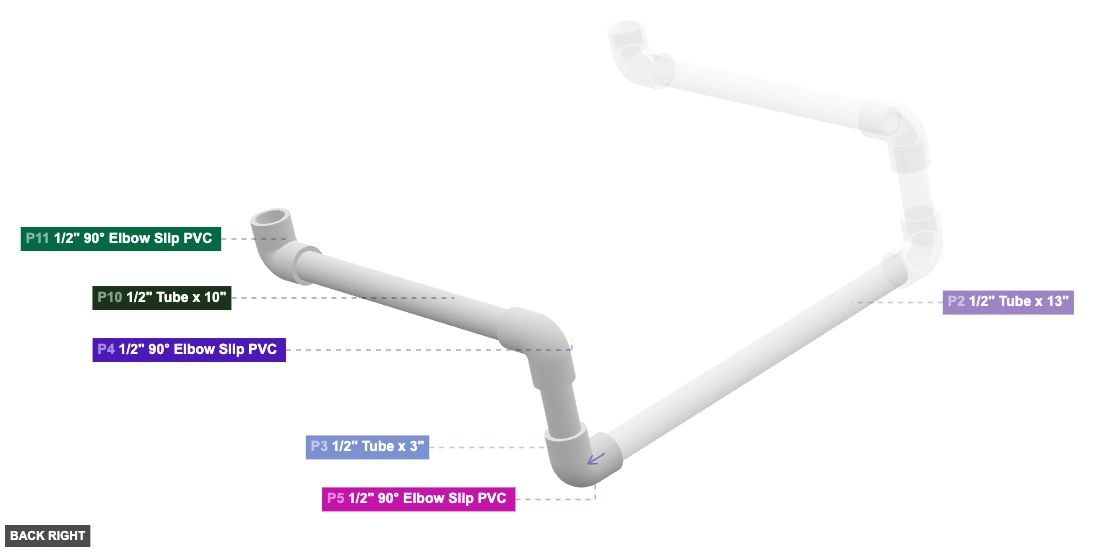 Assembly of Right Support Arm - back_right