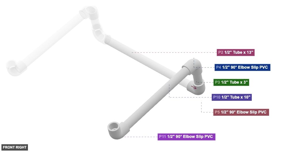 Assembly of Right Support Arm - front_right