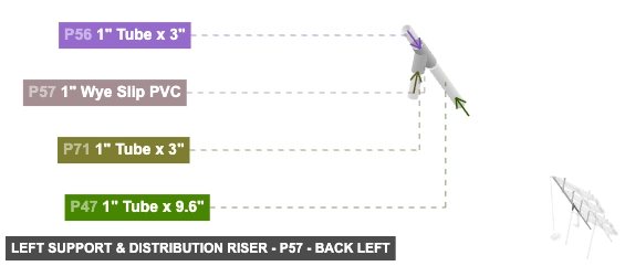 Left Support & Distribution Riser - Part 1