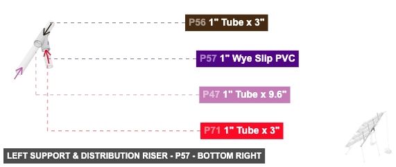 Left Support & Distribution Riser - Part 1