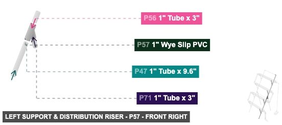 Left Support & Distribution Riser - Part 1