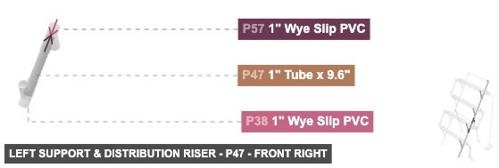 Left Support & Distribution Riser - Part 1