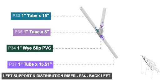 Left Support & Distribution Riser - Part 1