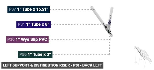 Left Support & Distribution Riser - Part 1