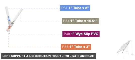 Left Support & Distribution Riser - Part 1