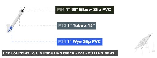 Left Support & Distribution Riser - Part 1