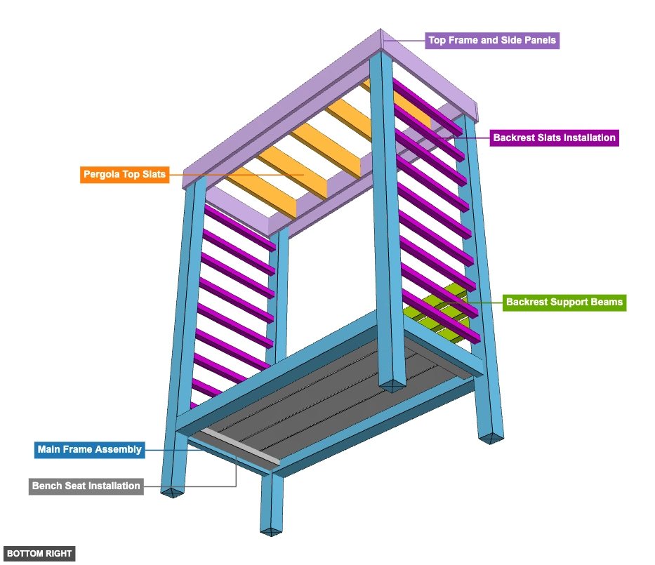 Pergola With Bench 2 - Overview bottom_right