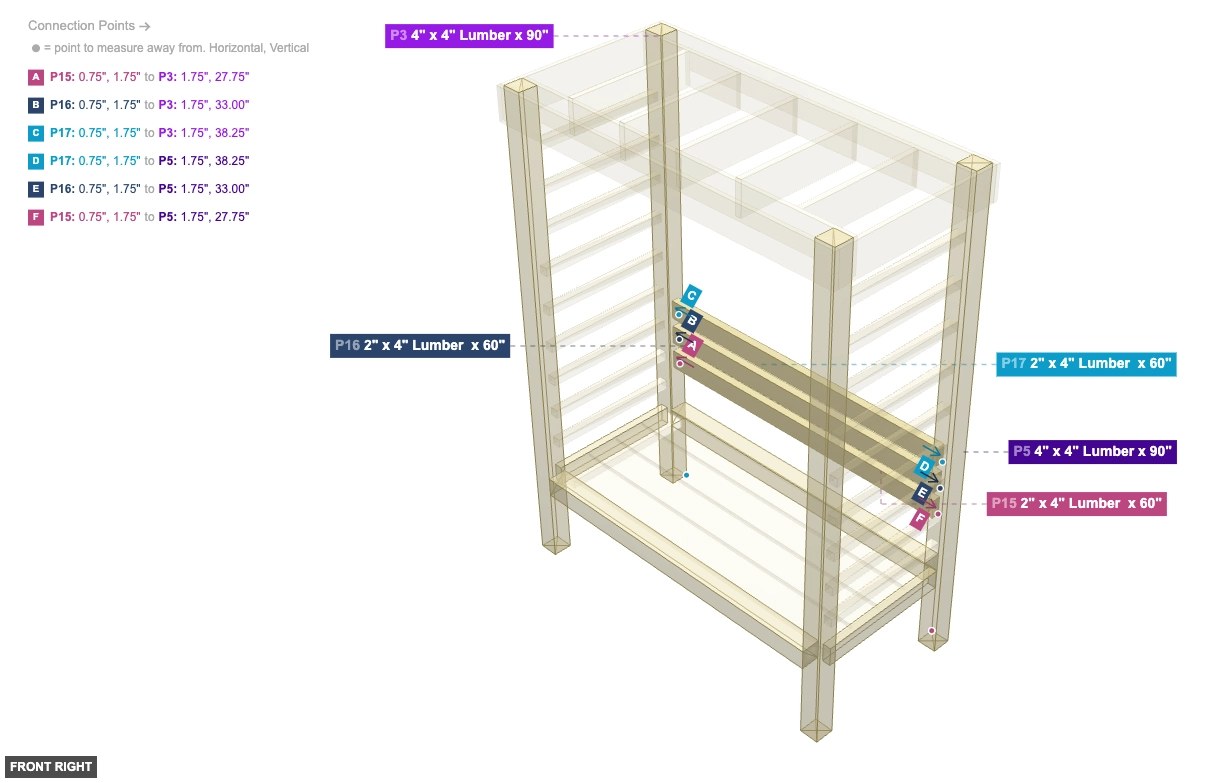 Assembly of Backrest Support Beams - front_right