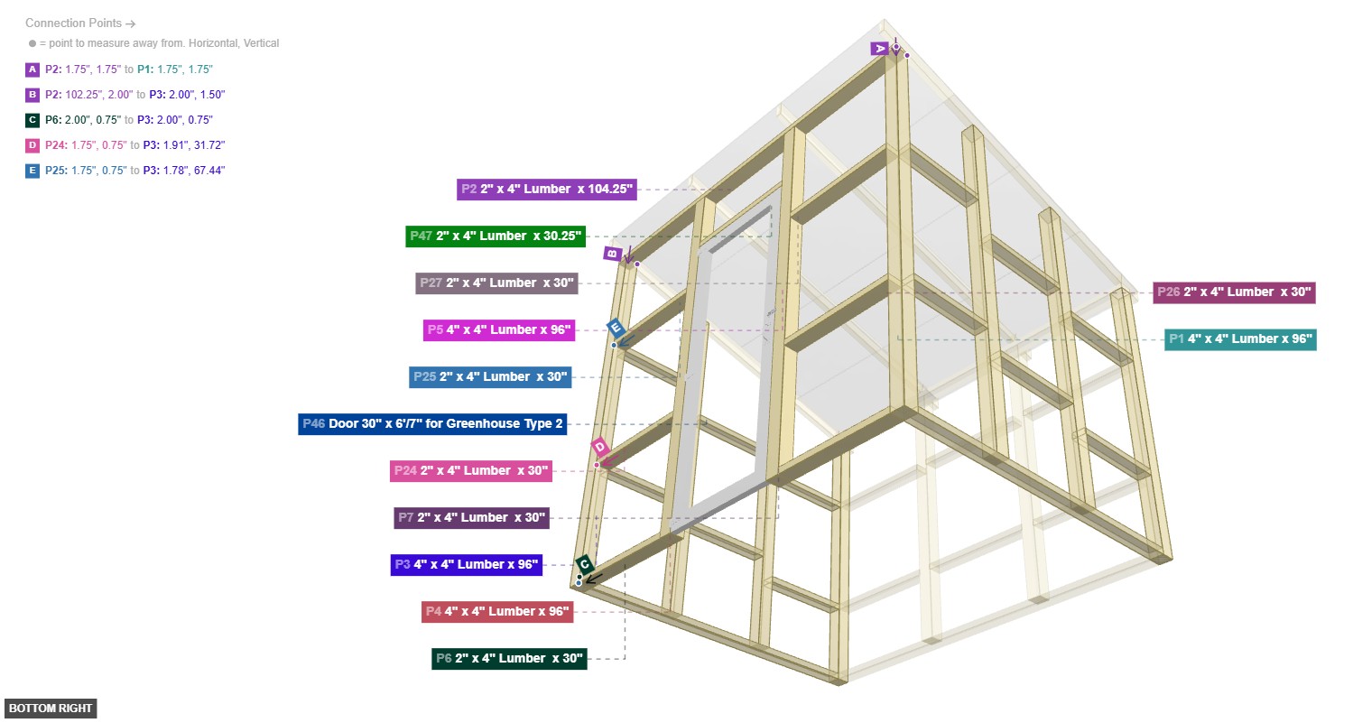 Assembly of Front Wall Frame and Door - bottom_right