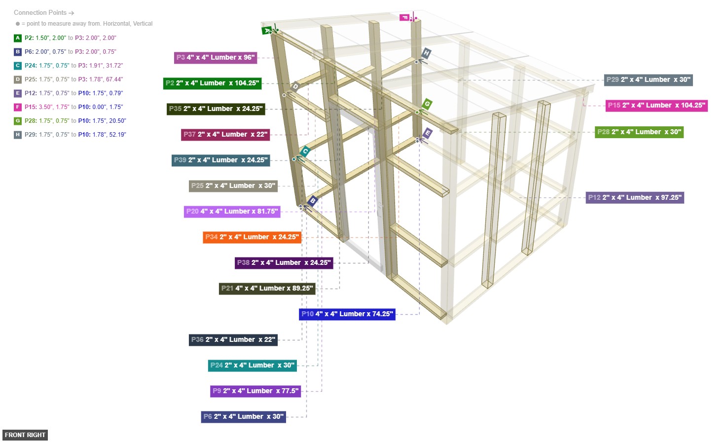 Assembly of Right Wall Frame - front_right