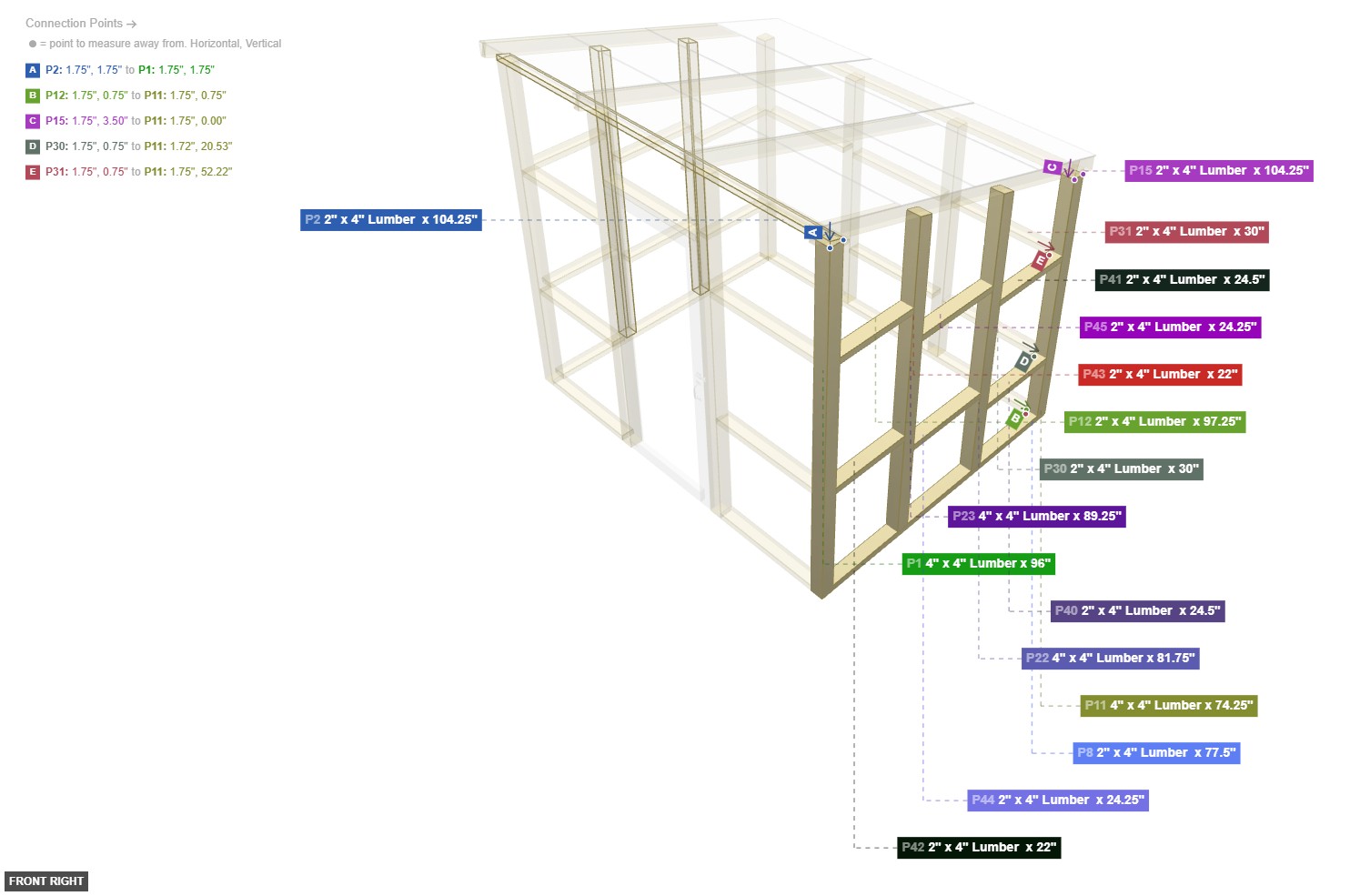 Assembly of Left Wall Frame - front_right