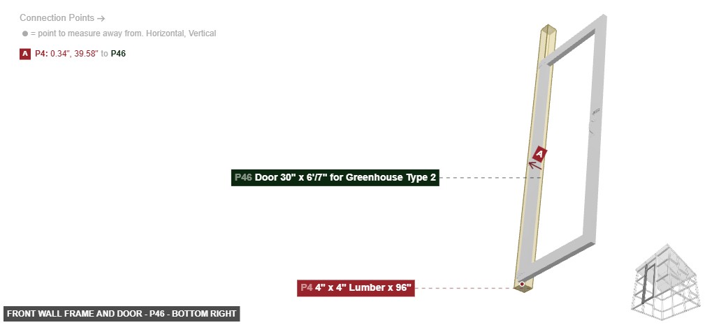 Front Wall Frame and Door - Part Door 30