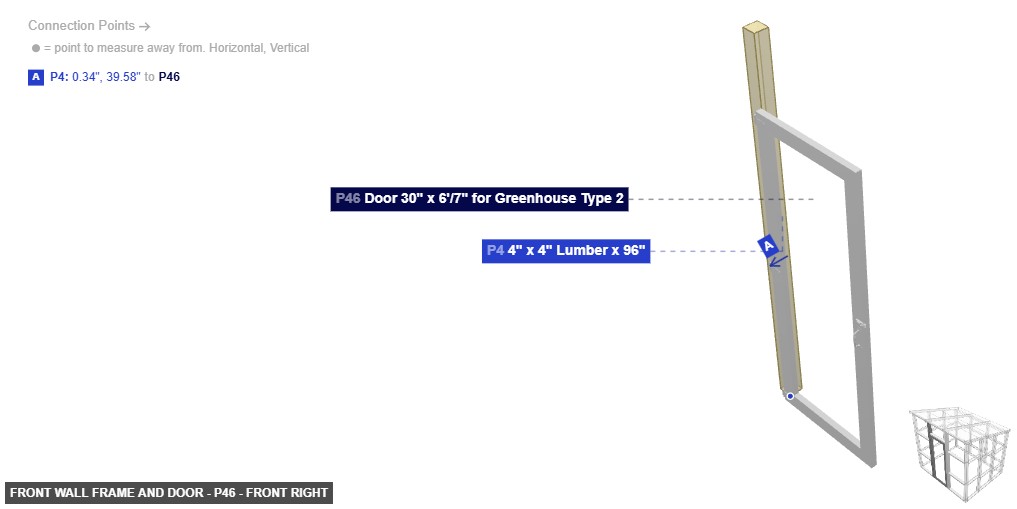 Front Wall Frame and Door - Part Door 30