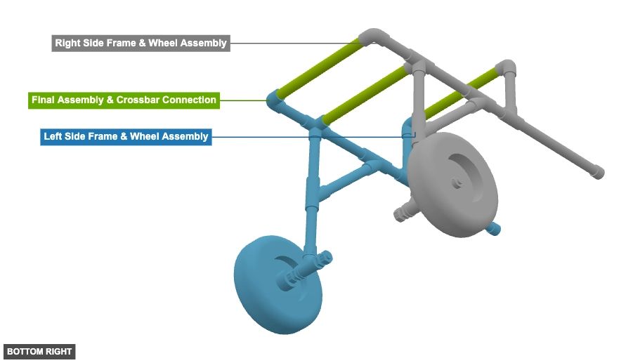 Medium Sized Dog Wheel Chair - Overview bottom_right