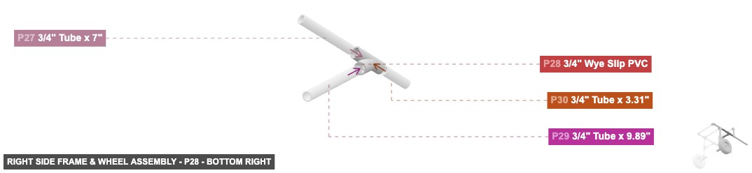 Right Side Frame & Wheel Assembly - Part 3/4