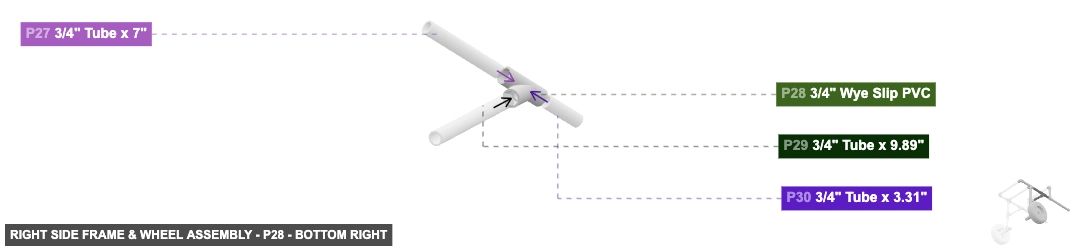 Right Side Frame & Wheel Assembly - Part 3/4
