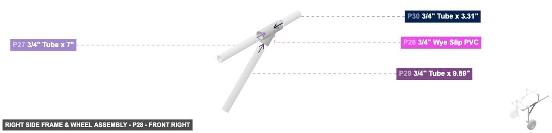 Right Side Frame & Wheel Assembly - Part 3/4