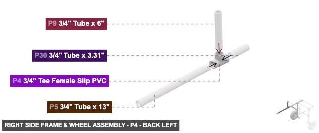 Right Side Frame & Wheel Assembly - Part 3/4