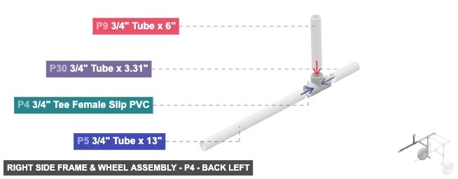 Right Side Frame & Wheel Assembly - Part 3/4