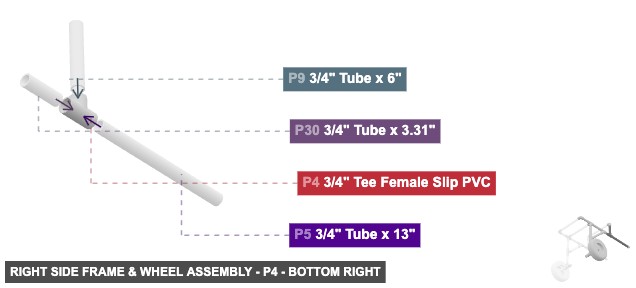 Right Side Frame & Wheel Assembly - Part 3/4