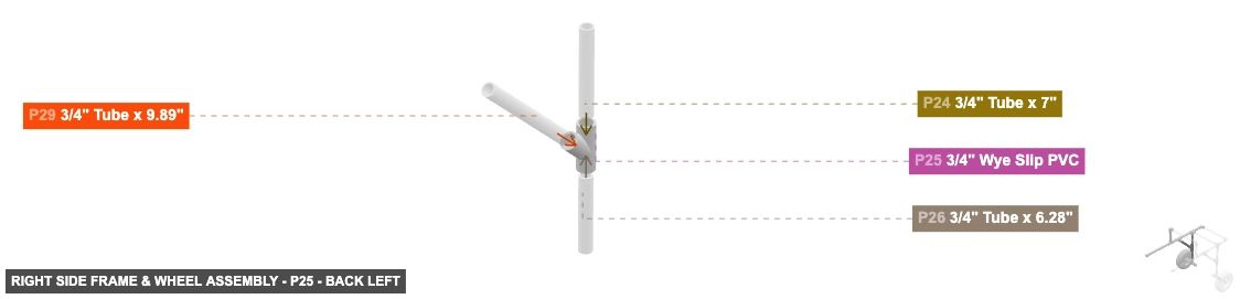 Right Side Frame & Wheel Assembly - Part 3/4