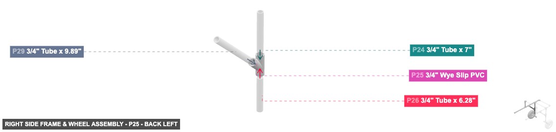 Right Side Frame & Wheel Assembly - Part 3/4