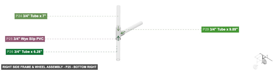 Right Side Frame & Wheel Assembly - Part 3/4