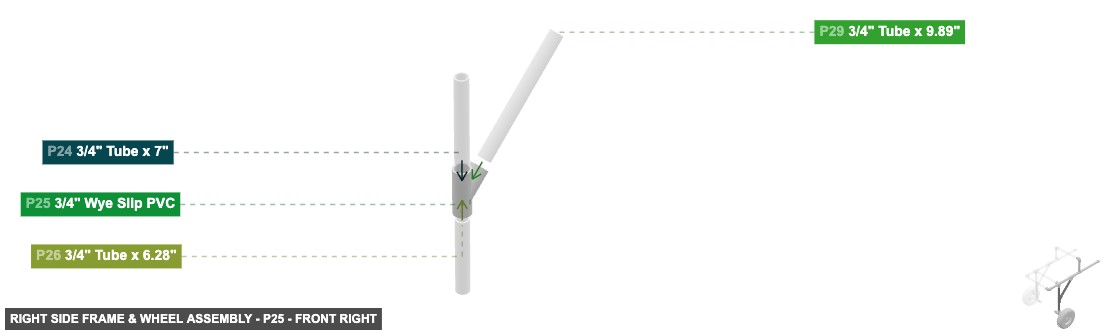 Right Side Frame & Wheel Assembly - Part 3/4