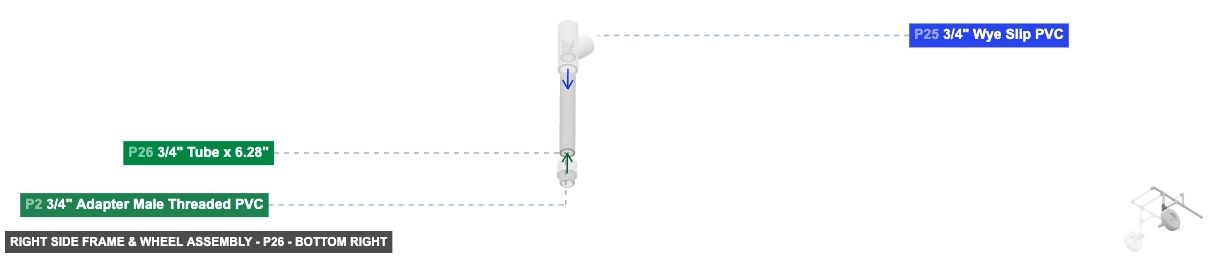 Right Side Frame & Wheel Assembly - Part 3/4