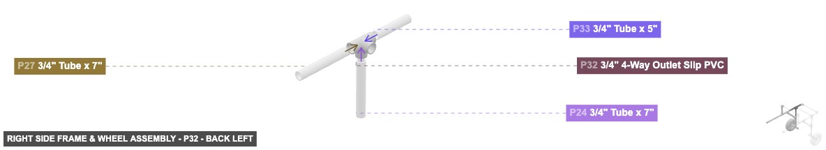 Right Side Frame & Wheel Assembly - Part 3/4