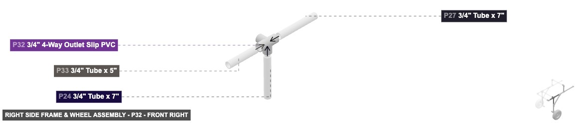 Right Side Frame & Wheel Assembly - Part 3/4