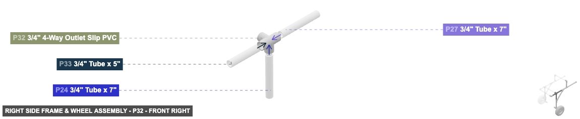 Right Side Frame & Wheel Assembly - Part 3/4