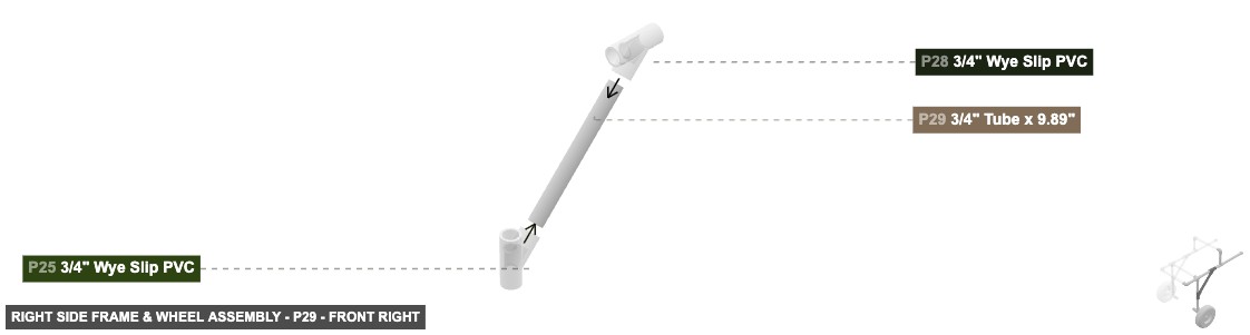 Right Side Frame & Wheel Assembly - Part 3/4