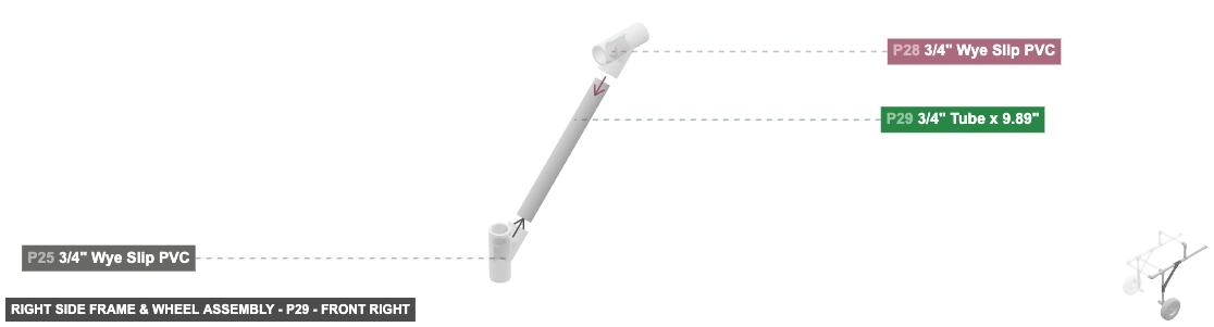 Right Side Frame & Wheel Assembly - Part 3/4