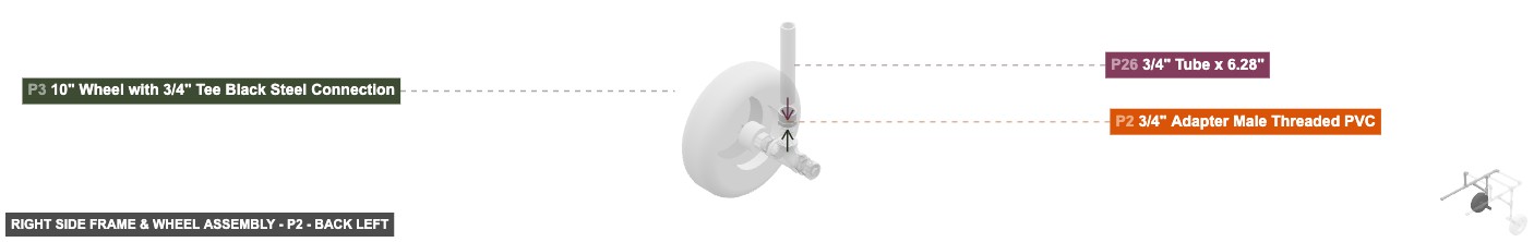 Right Side Frame & Wheel Assembly - Part 3/4