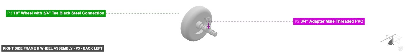 Right Side Frame & Wheel Assembly - Part 10
