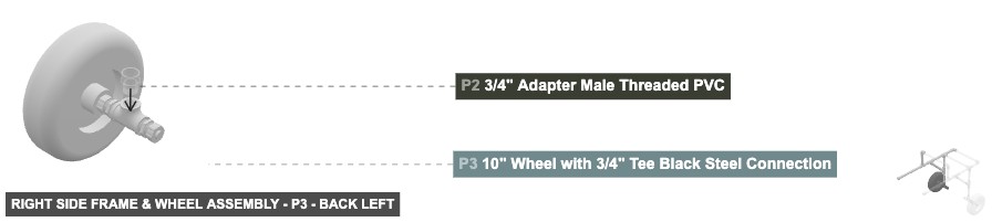 Right Side Frame & Wheel Assembly - Part 10