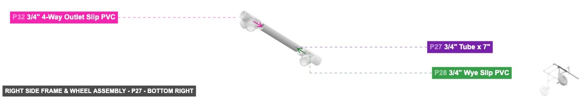 Right Side Frame & Wheel Assembly - Part 3/4