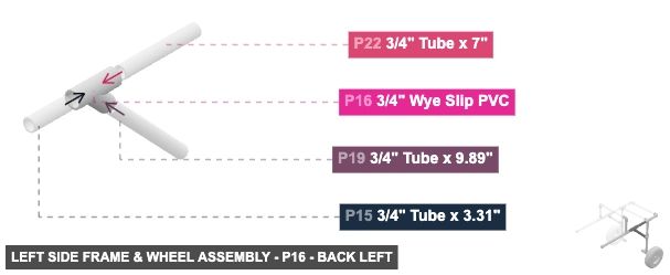 Left Side Frame & Wheel Assembly - Part 3/4